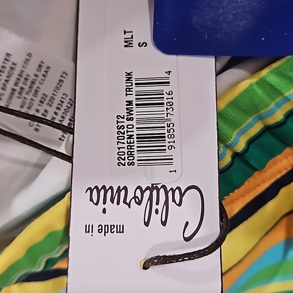 MR TURK Sorrento Swim Trunk ~ Stripe Swim Knit Small S NWT - Picture 12 of 12